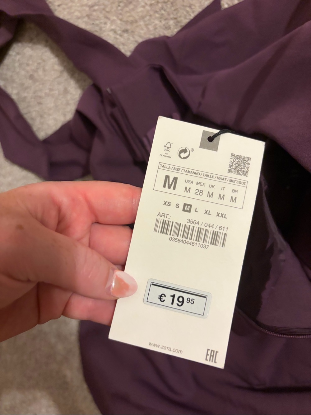 Zara One-Shoulder Circle Skater Skirt in Plum - Picture 4 of 5